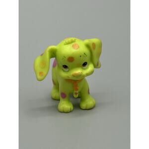 Soft Spots Small Green Spotted Puppy Dog Miniature Figure 1.5”